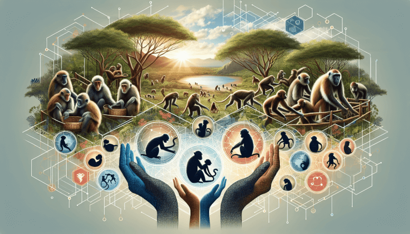 creating a supportive social structure for primates in a sanctuary or research facility